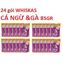 24 gói whiskas GÀ & CÁ NGỪ 80gr