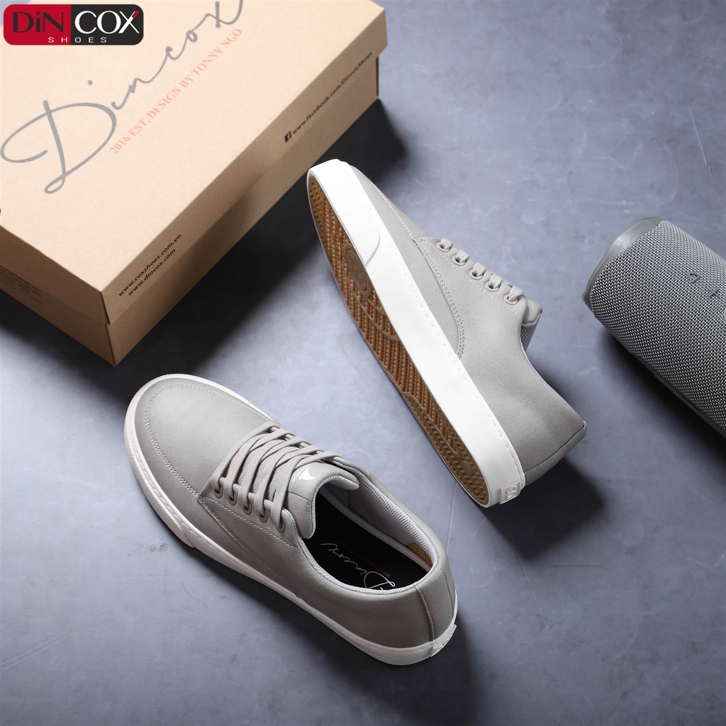 Giày Sneaker Da Nam DINCOX D06 Thể Thao, Năng Động Grey