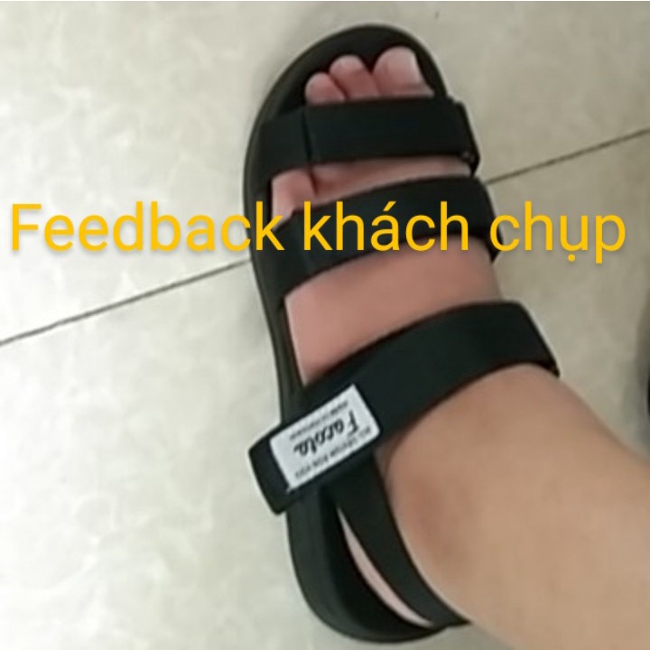 FACOTA | Giày dép sandal nam, nữ Unisex thể thao 3 quai đen đi học, đi chơi GLC01