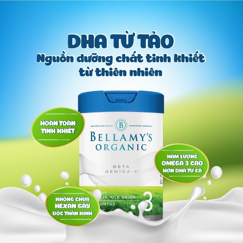 Sữa úc Bellamy A2 Organic số 1, 2, 3