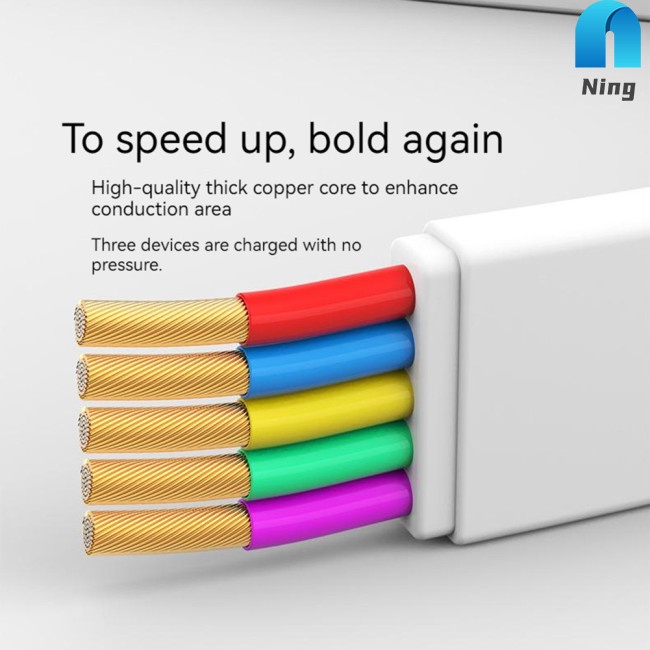 Dây Cáp Sạc Nhanh Usb 66w 3 Trong 1 5 Chế Độ Chất Lượng Cao