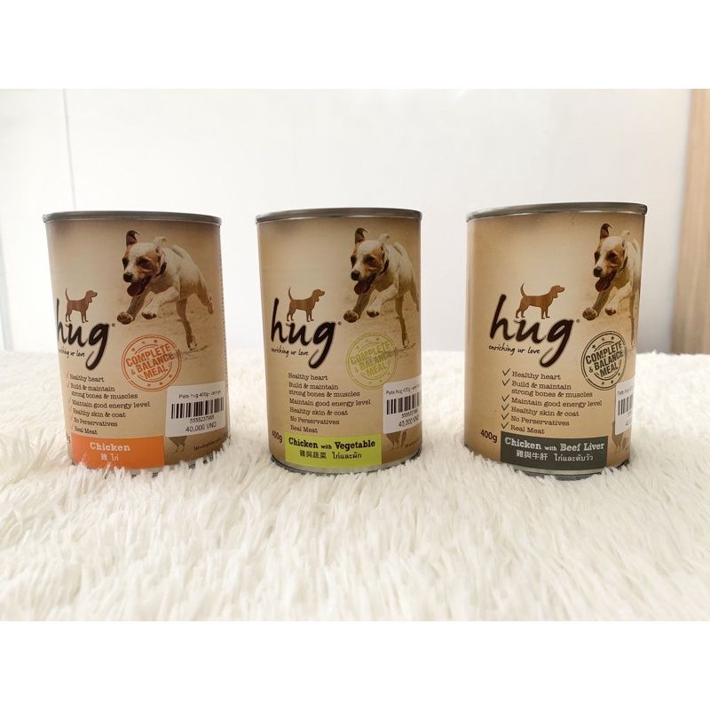 pate Hug 400g  pate cho chó mọi lứa tuổi hàng nhâoj khẩu