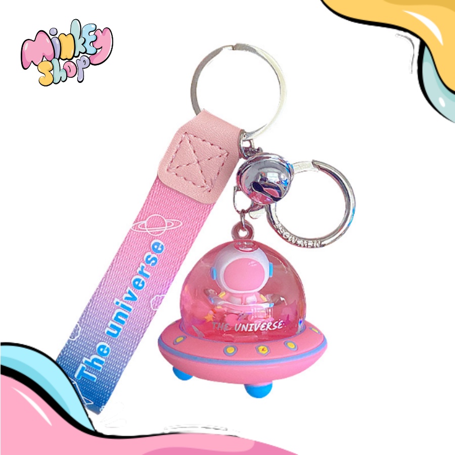 Móc Khóa Đẹp Hình Nước Đĩa Bay Dễ Thương phụ kiện Túi Xách -Minkey