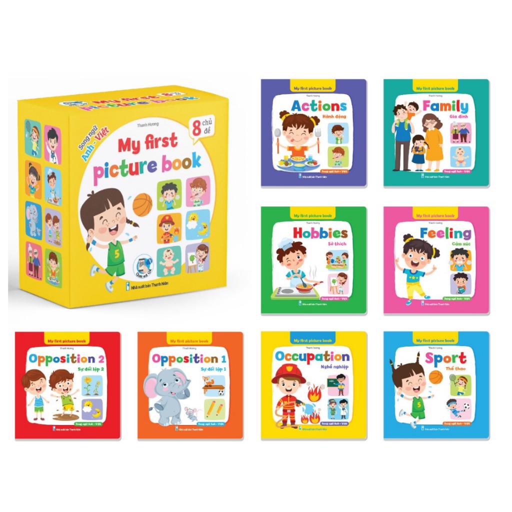 Sách - Bộ sách My first picture book - 8 chủ đề, quét mã QR