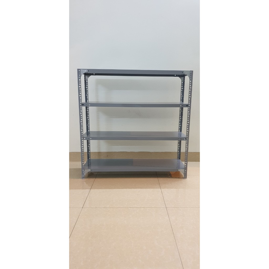 Kệ sắt v lỗ đựng đồ đa năng để giày dép vật dụng trong nhà 4 tầng : dài 1m, rộng 0,3m, cao 1m