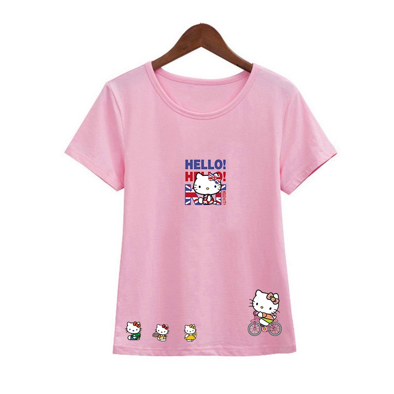 Bộ 14 Miếng Dán Ủi Quần Áo Hình Hello Kitty Cỡ A4