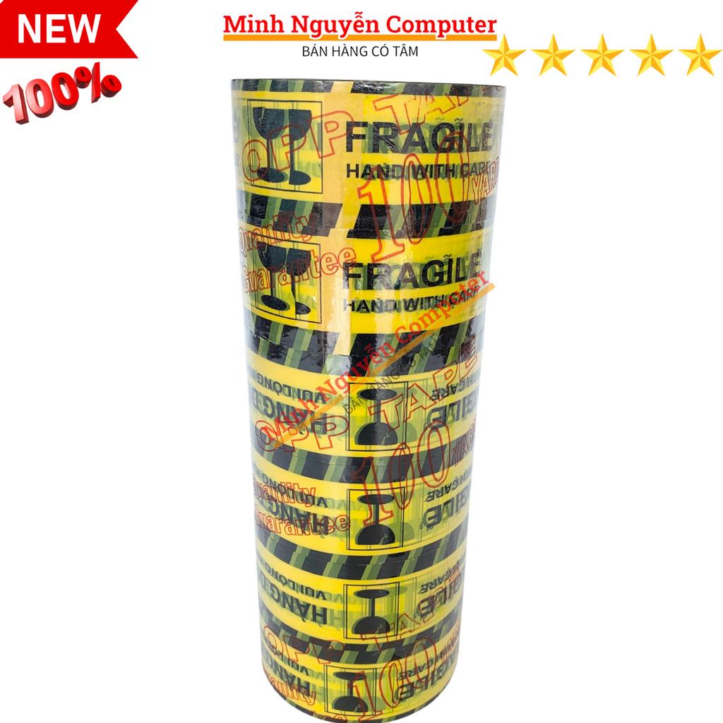 Băng Keo hàng dễ vỡ 100 YARD, Nặng 1KG, Gồm 6 cuộn/1 cây, lỗi nhỏ đúng số KG