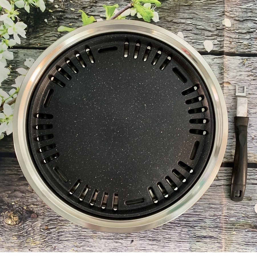 Bếp nướng than âm bàn  + tặng 1 gắp đá inox