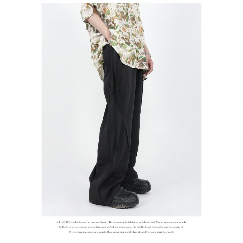Quần Dài Ống Rộng oversize Màu Cà Phê Phong Cách retro Mỹ Cho Nam