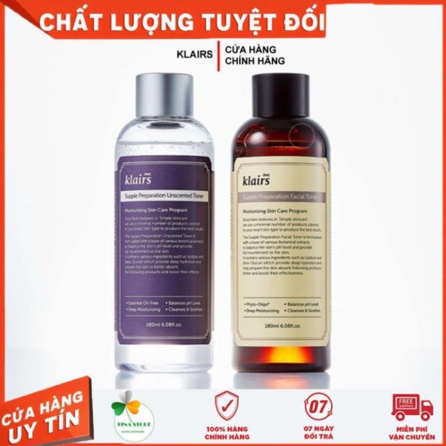 Nước hoa hồng DEAR, KLAIRS SUPPLE PREPARATION FACIAL TONER 180ml
