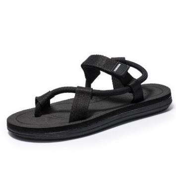 Sandal nam nữ đi biển, dép sandal xỏ ngón Ammy 3 màu đen xám nâu, dép quai chéo đi du lịch AM021