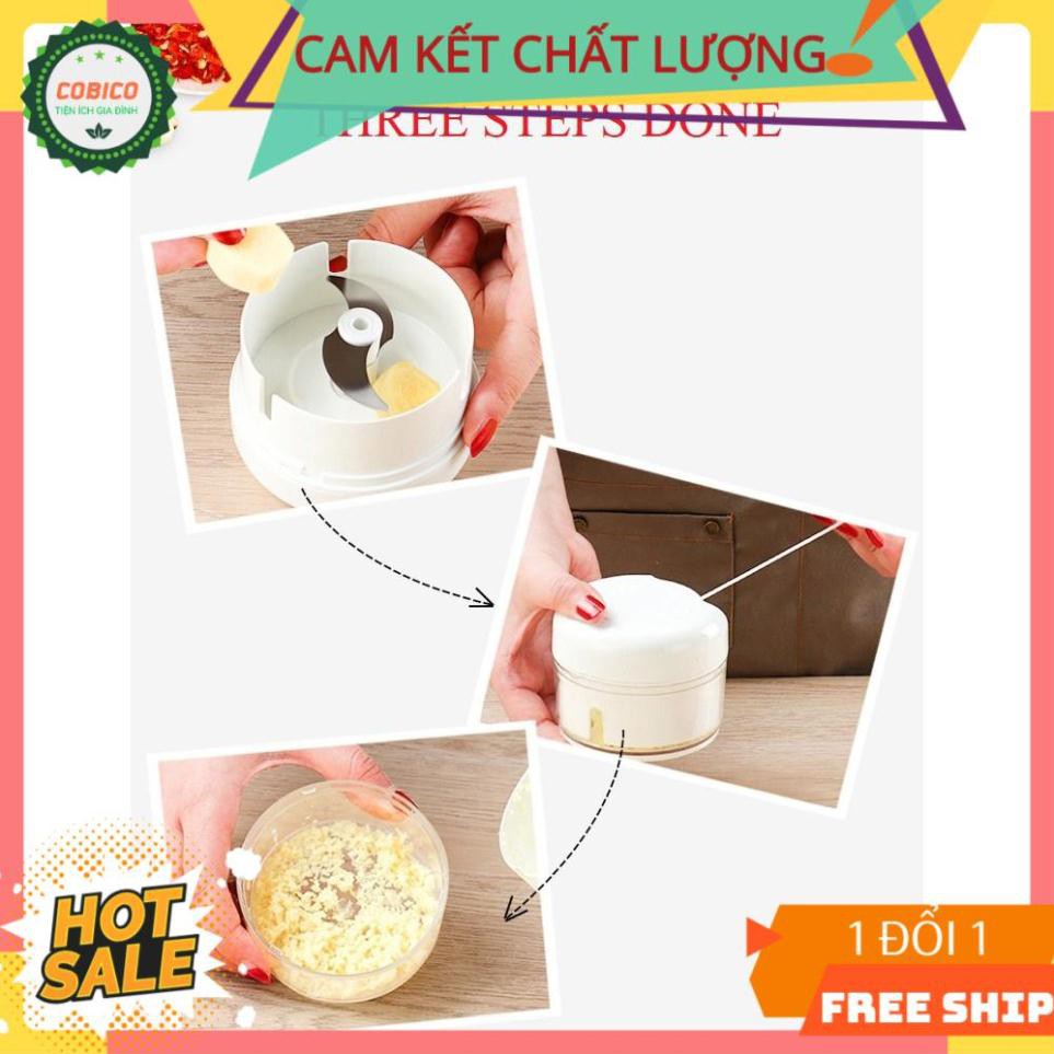 Máy xay đa năng bằng tay dụng cụ cầm tay mini say hành tỏi ớt thịt cá băm nhỏ rau củ quả thực phẩm