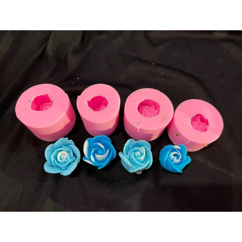 Khuôn Silicone Hoa Hồng Nụ Set 4 Khuôn 3Cm