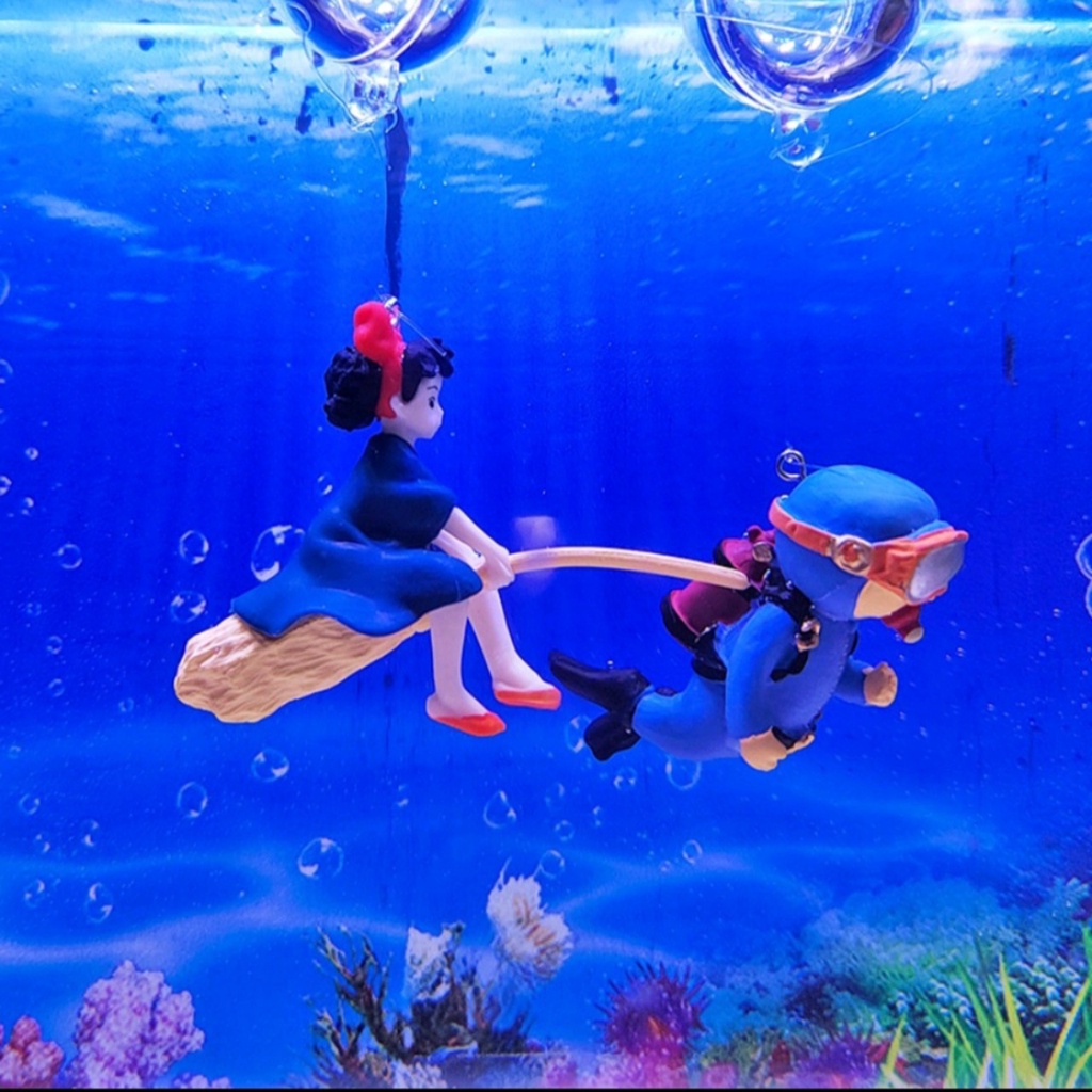 Mô hình nhân vật Songoku , thợ lặn , Phù thủy trang trí bể cá ngộ nghĩnh