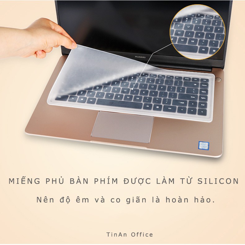 Miếng Phủ Bàn Phím Laptop 13 -14 in & 15 - 17 inch Silicon Chống Nước, Chống Bụi Bẩn