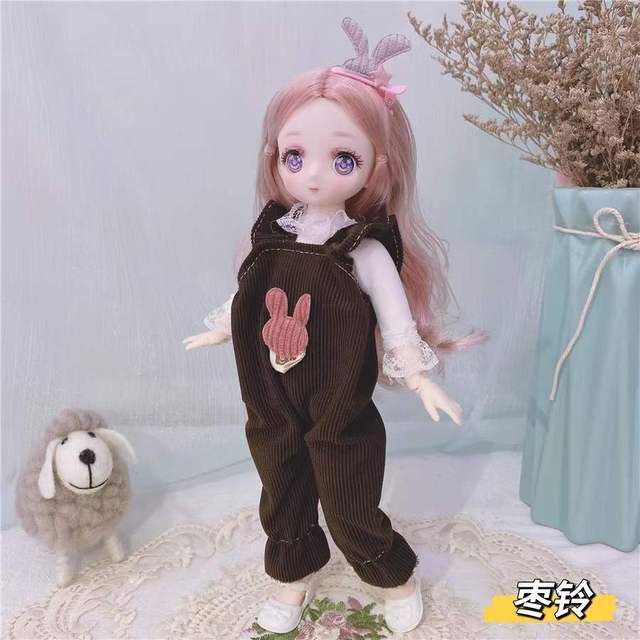 Búp Bê 30cm Barbie Mắt 3D Anime Trong Set Đồ Xinh Xắn Đáng Yêu Dành Cho Bé Gái