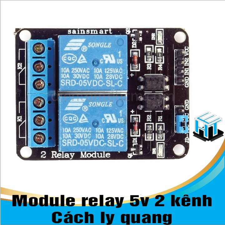 Module relay 5v 2 kênh - Cách ly Opto