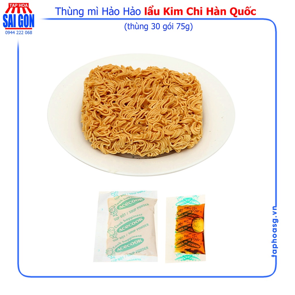 Thùng 30 Gói Mì Hảo Hảo Lẩu Kim Chi Hàn Quốc mang hương vị chua cay mới của kim chi đến các tín đồ mì gói
