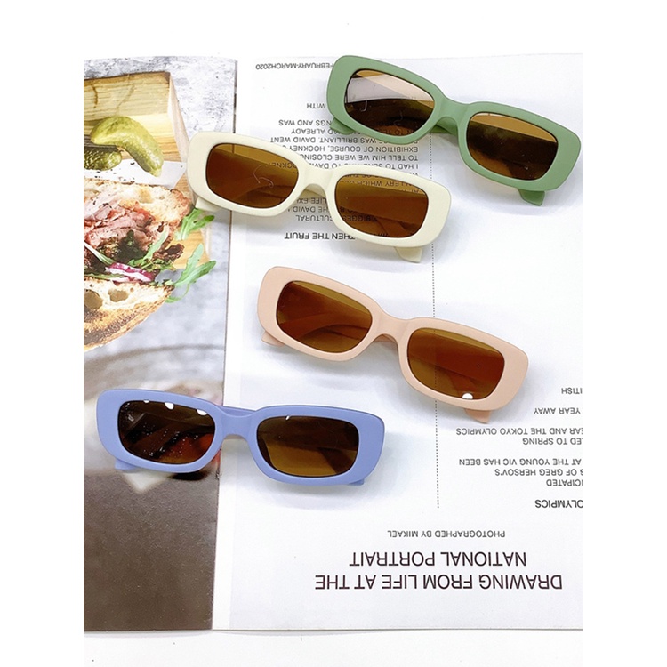 Kính Mát Hình Vuông Nhỏ Chống Tia Uv400 Họa Tiết Hoạt Hình Cổ Điển Thời Trang Cho Bé Trai Và Gái