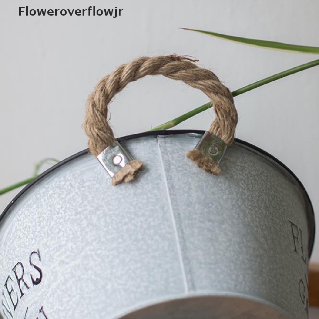 Chậu Cây Kim Loại Mạ Kẽm Phong Cách Vintage