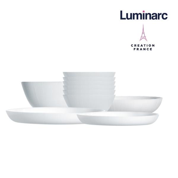 Bộ 6 Đĩa Sâu Thuỷ Tinh Luminarc Diwali Lines 20cm LUDIQ1662