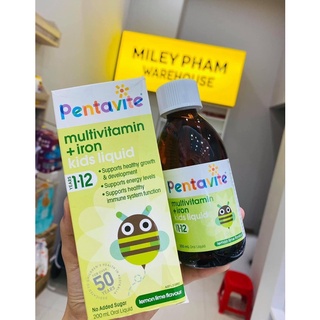 Vitamin tổng hợp Pentavite Multivitamin và sắt cho bé từ 1 - 12 tuổi, 200ml