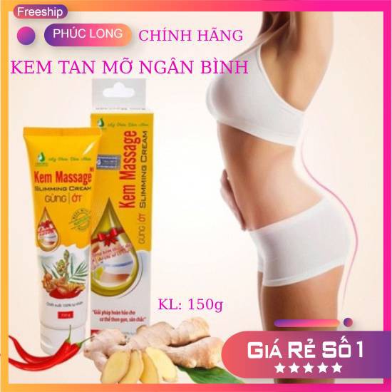 Hàng chính hãng - Kem tan mỡ Ngân Bình giảm mỡ toàn thân cực hiệu quả