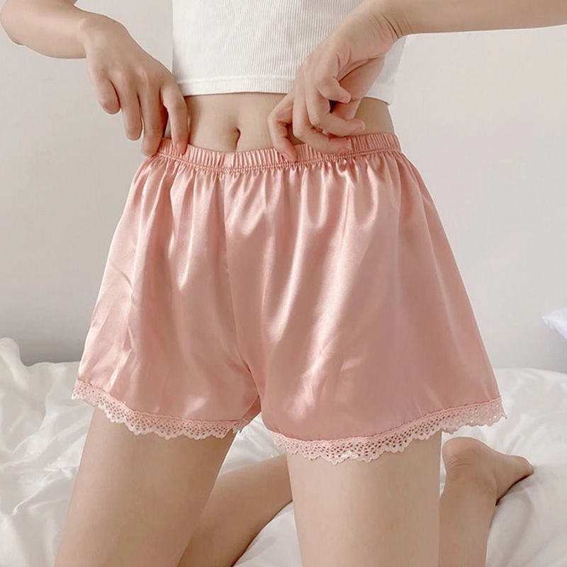 Quần đùi nữ mặc nhà lụa Satin cao cấp-Quần ngủ nữ