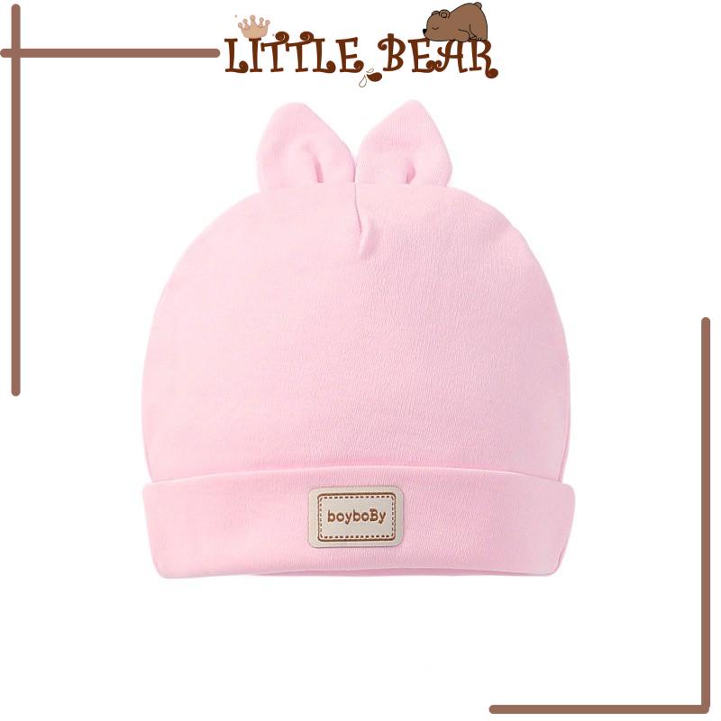Set Mũ Kèm Yếm Sơ Sinh Chất Cotton Siêu Mềm - Little Bear