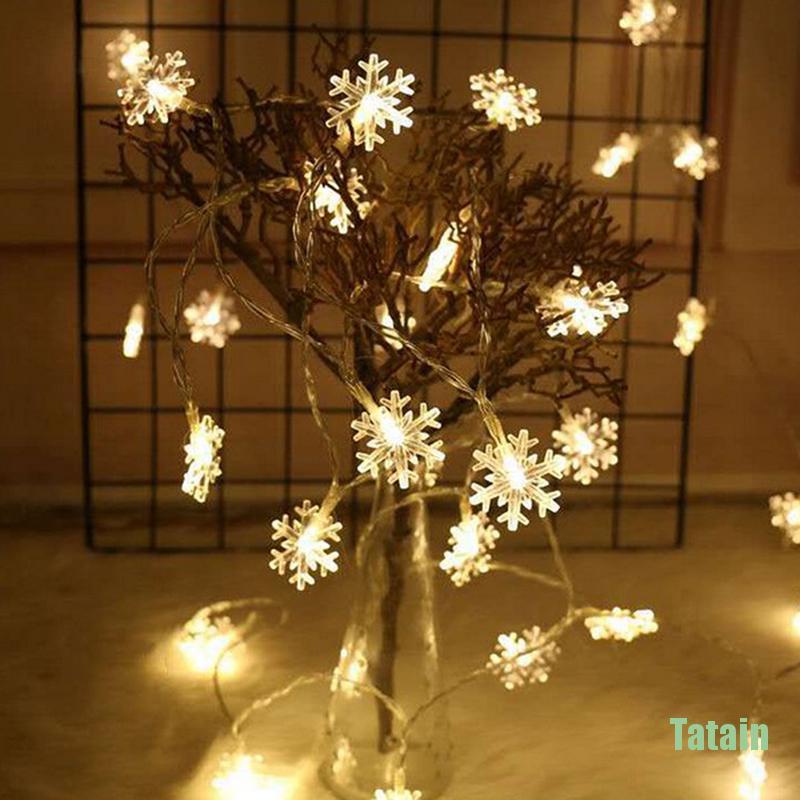 Dây đèn LED hình bông tuyết trang trí tiệc