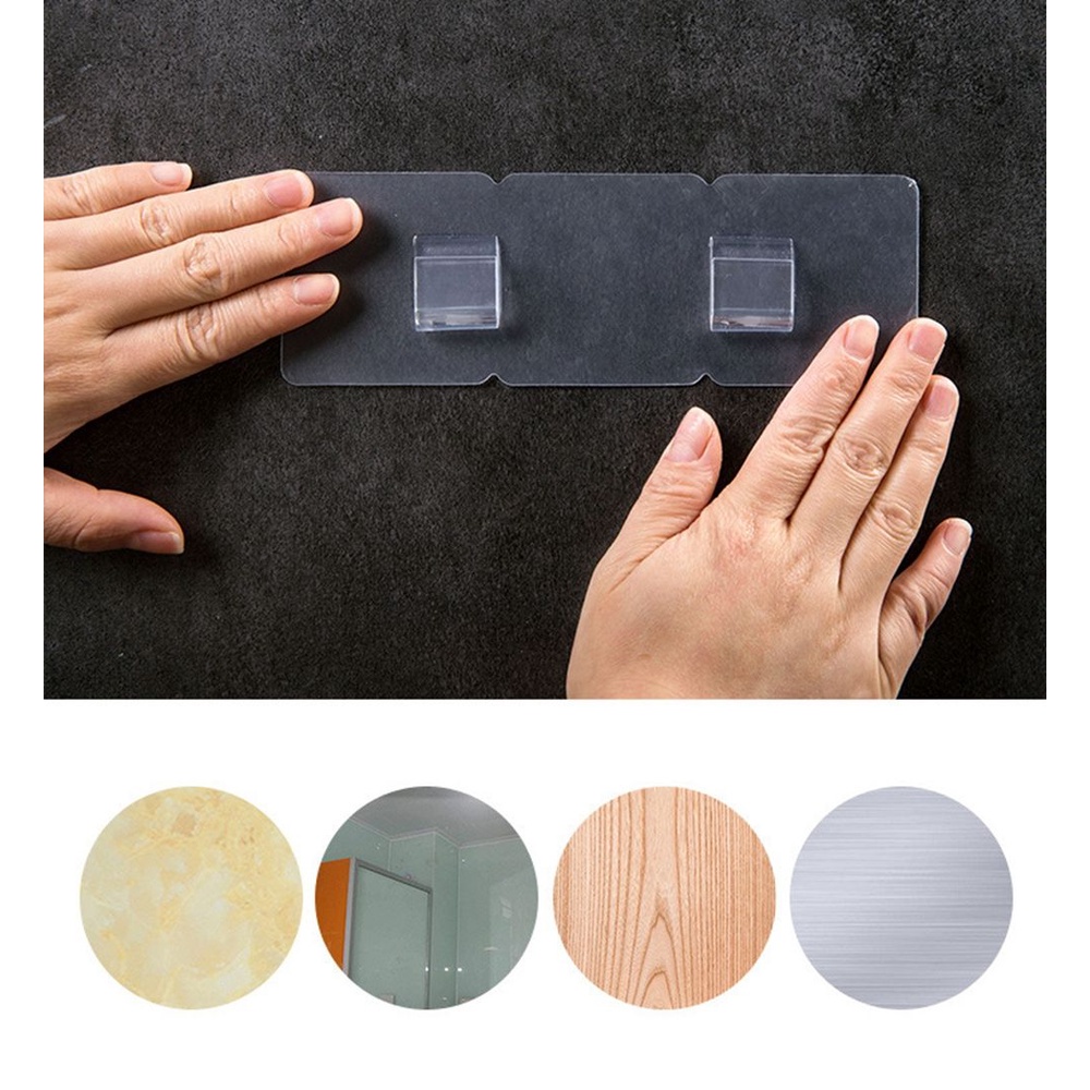 1 móc treo đồ dán tường bằng nhựa chống thấm nước tiện dụng cho nhà bếp/ nhà tắm