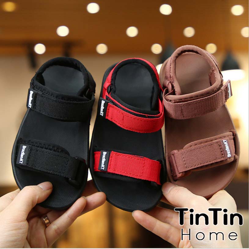 SANDAL BÉ TRAI, BÉ GÁI BRAZILIAN VẢI DÙ ĐẾ CAO SU CHỐNG TRƯỢT CHỐNG HÔI CHÂN, DÉP SANDAL CHO BÉ ĐI CHƠI ĐI HỌC DTE06