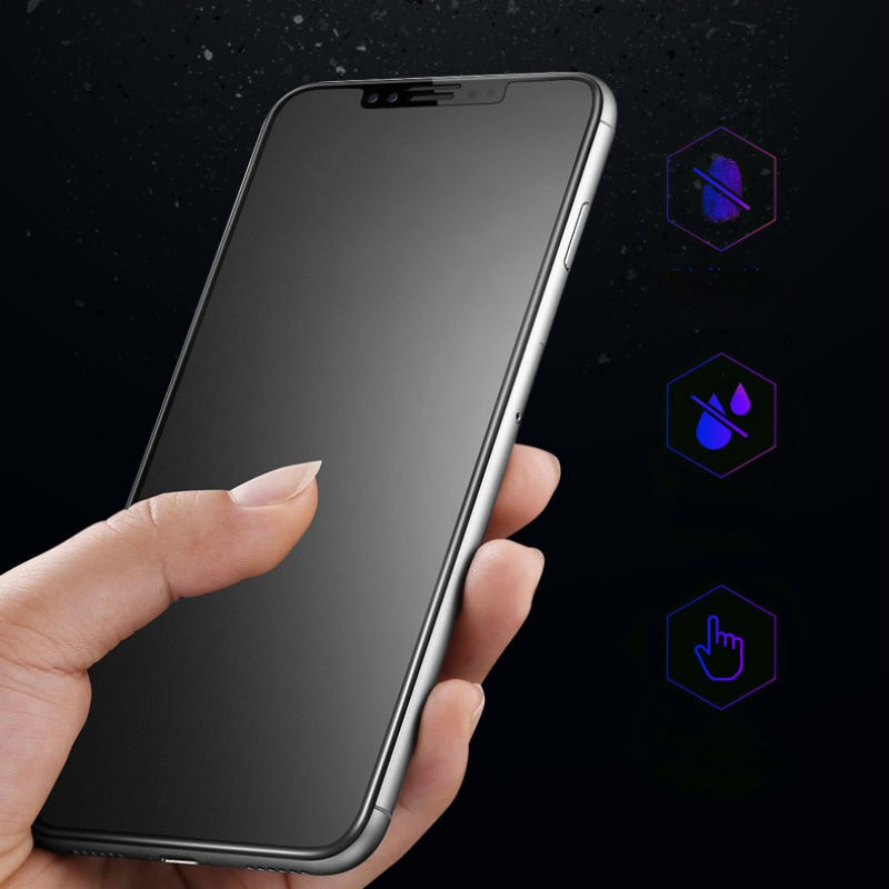 For iPhone X 6 6S 7 8 Plus XS Max XR 9H 2.5D Kính cường lực mờ Không có dấu vân tay Matte Anti Fingerprint