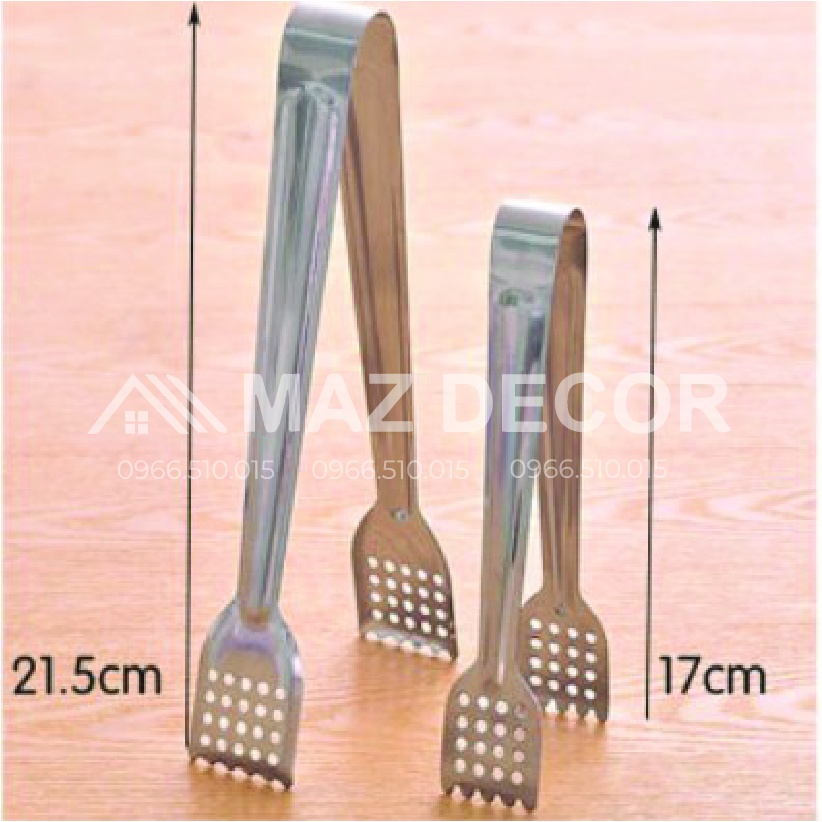 SALE GIÁ SỈ TẠI XƯỞNG Kẹp gắp thức ăn, kẹp gắp đá lỗ ĐẦU VUÔNG gắp đồ nướng bằng inox dài đẹp giá rẻ
