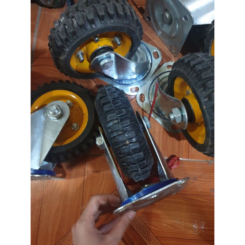 Bánh Xe Cao Su Xoay 360 Độ, Bánh Xe Chịu Trọng Tải Cao Loại 16cm×5cm