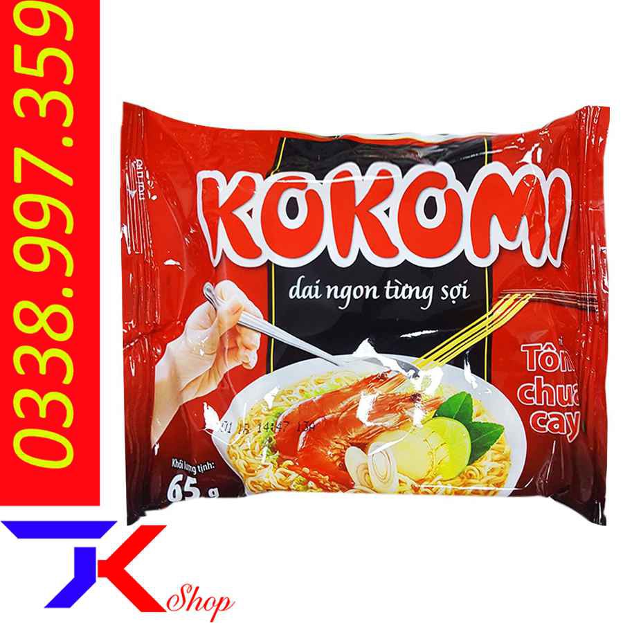 Thùng MÌ Chua Cay Kokomi 30 gói x 65g