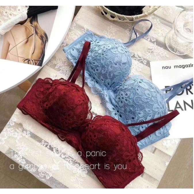 Áo Lót Nữ Ren Hoa Nâng Ngực Không Gọng Đệm Dày Bàn Tay Sexy Quyến Rũ Eva 0779