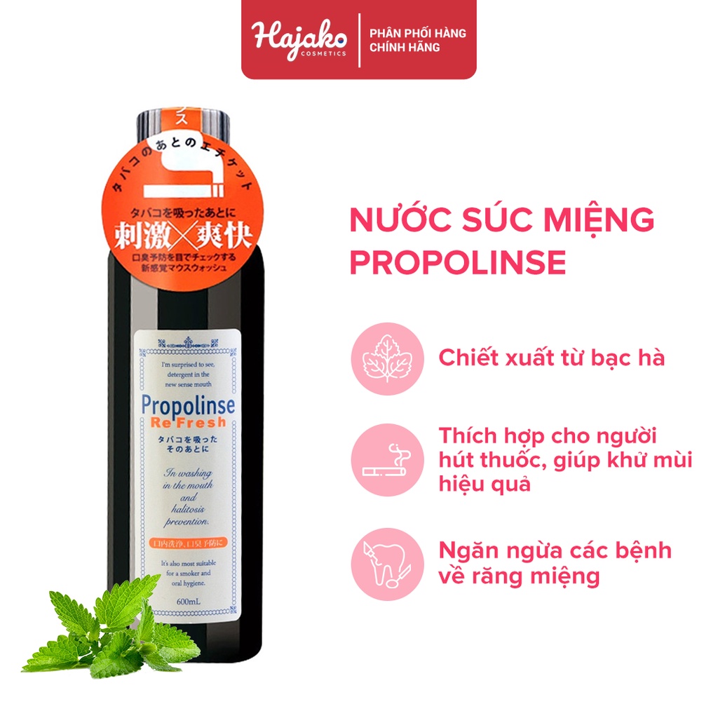 Nước súc miệng làm sạch Nhật Bản Propolinse 600ml