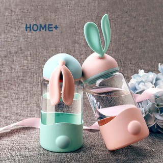 Bình nước chống rò rỉ thiết kế tai thỏ dễ thương