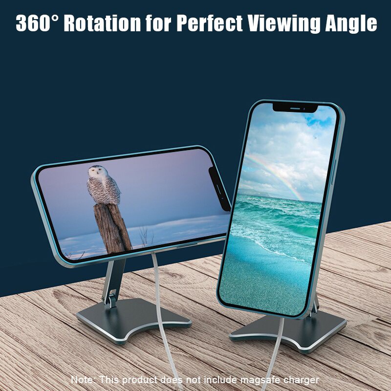 Giá Đỡ Điện Thoại Kiêm Sạc Không Dây Hít Nam Châm Điều Chỉnh Được Cho iPhone 14 13 12 Pro Max