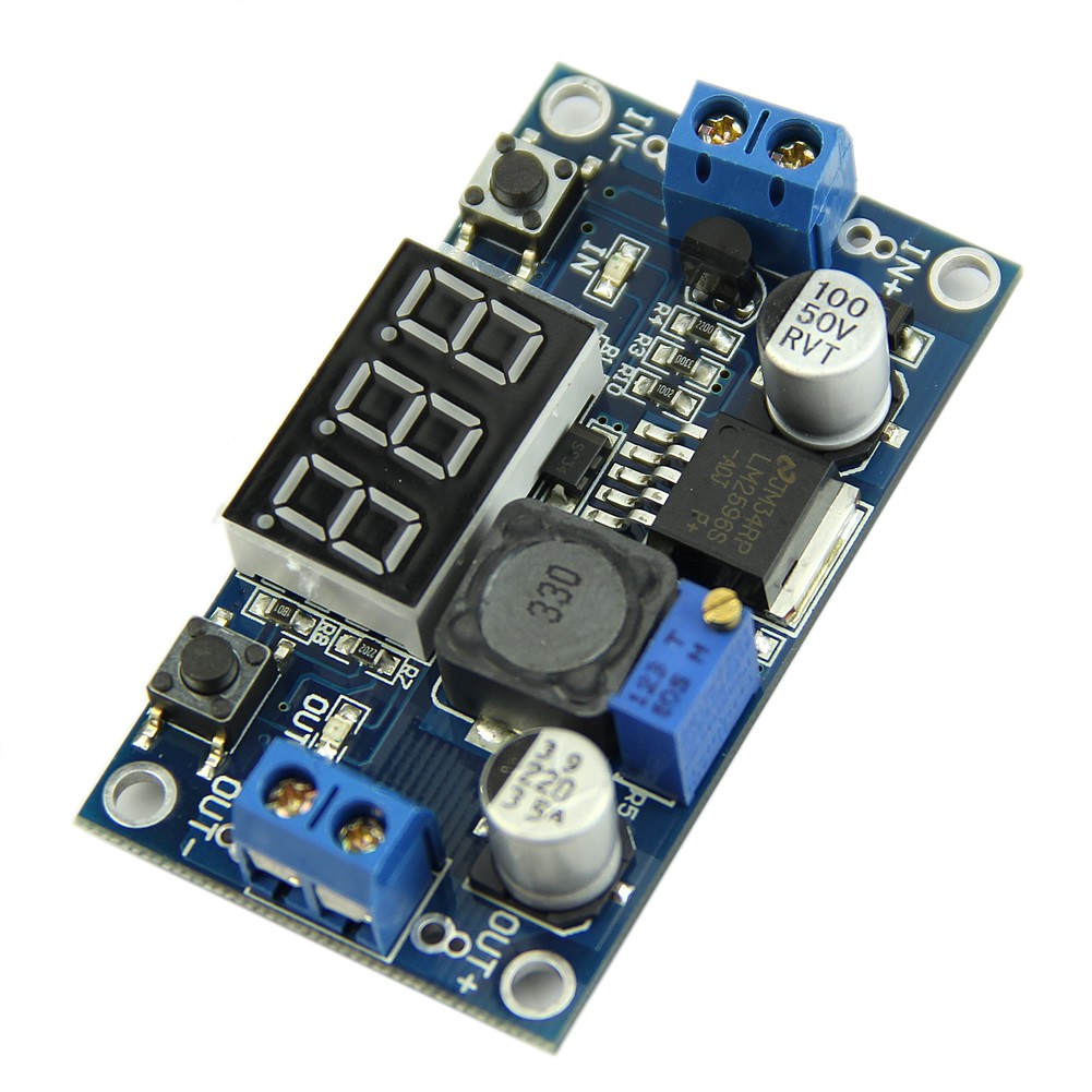 DC 4.0~40 to 1.3-37V LED Voltmeter Buck Step-down Power Converter Module LM2596