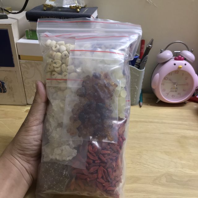Set lớn  chè dưỡng nhan 10 món  nấu đc 25 đến 30chai 330ml