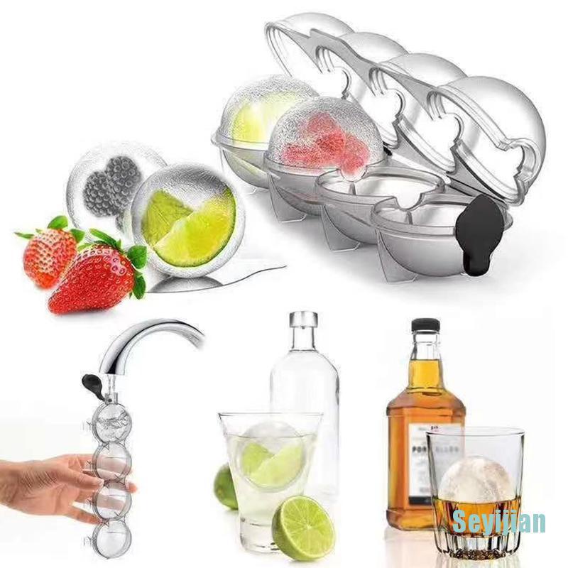 Khuôn Nhựa Làm Đá Hình Quả Bóng Tròn DIY