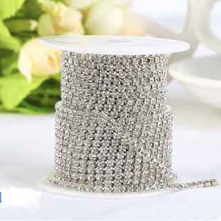Dây hạt đá trang trí 1m màu trắng lấp lánh
