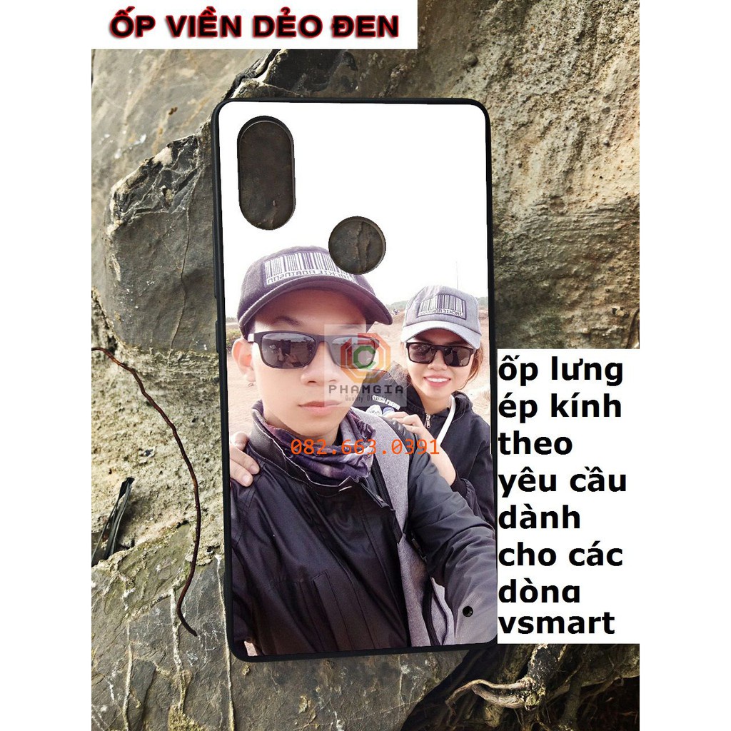 Ốp lưng ép kính chống bể in hình theo yêu cầu dành cho Vsmart Live/Star/Joy 2+/Joy 3/Active3