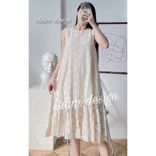 váy suông ren sợi mềm 2 lớp , hàng thiết kế độc quyền tại shop