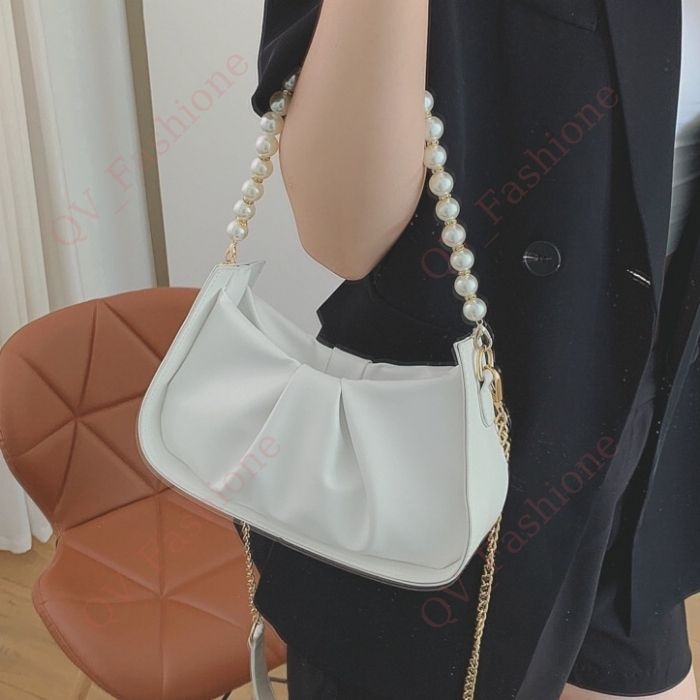 Túi xách nữ phối quai ngọc siêu đẹp, Túi đeo chéo mini đi chơi đi làm - QV Fashion