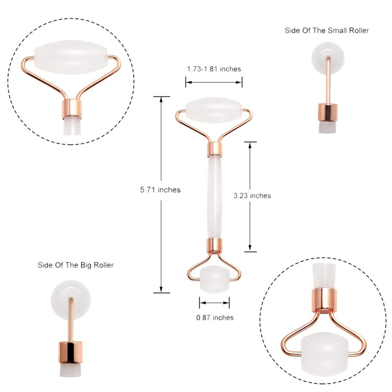 Cây lăn làm từ đá ngọc bích thạch anh dùng massage guasha cho mặt thoải mái