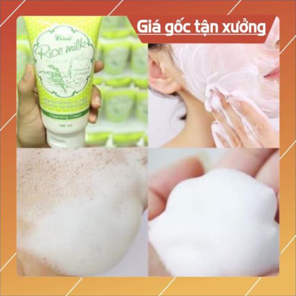 Hàng chính hãng -  Sữa rửa mặt tinh chất gạo ThaiLand, sữa rửa mặt rice milk thái lan