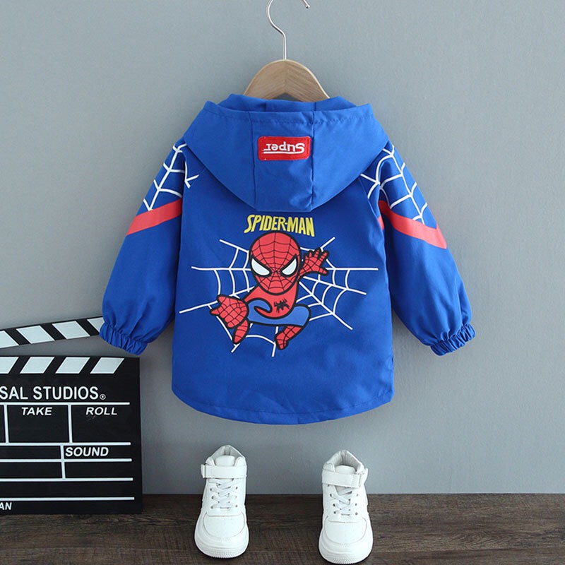 Áo khoác gió 2 lớp hình siêu nhân spiderman cho bé - Hàng QC, không phải hàng xưởng